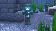 A Drowned near an ocean ruin (Image via Mojang)